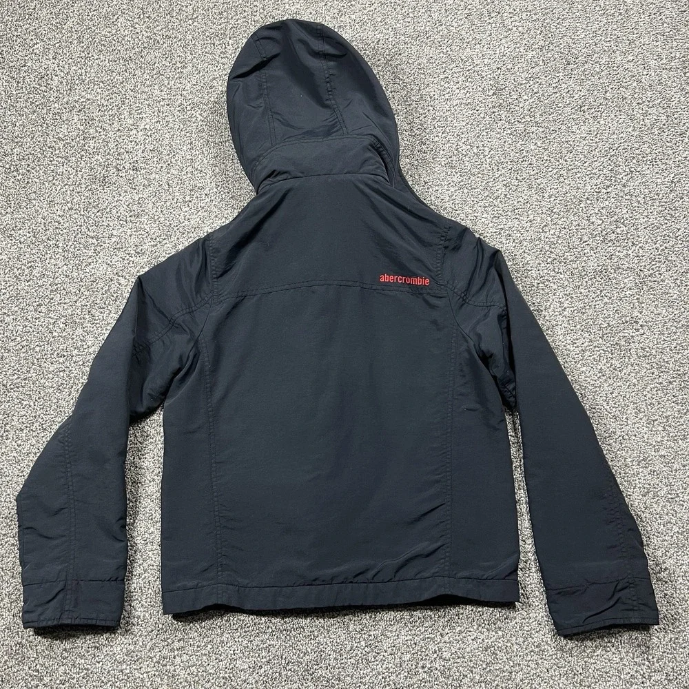 Abercrombie Jacket Boys XL Blue All‎ Season Weather Warrior Lined Full Zip Coat